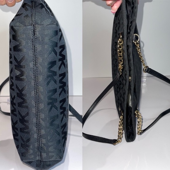 Michael Kors Jet Set Front Pocket Chain Canvas Tote EXCELLENT CONDITION - Picture 8 of 11